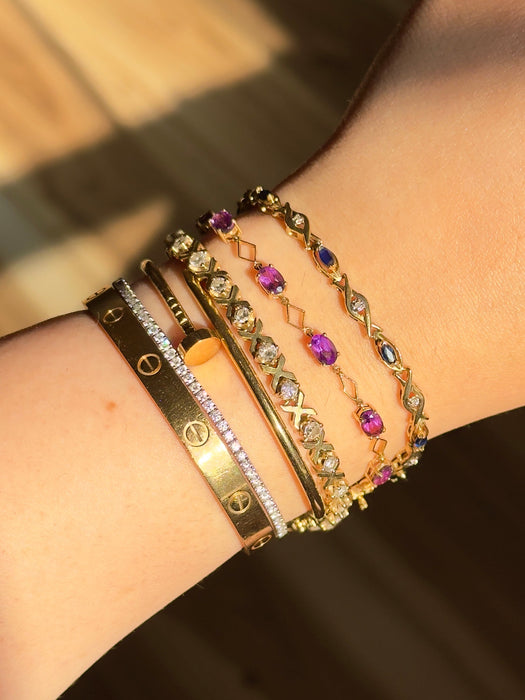 14k Diamond XO Bracelet