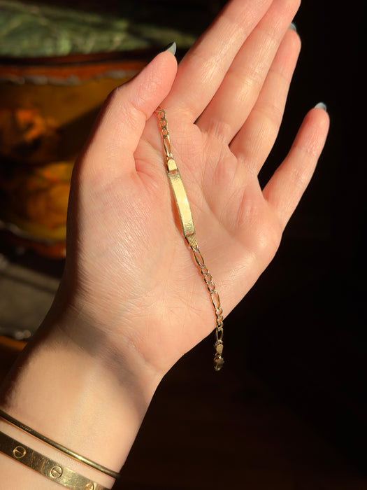 14k ID bracelet