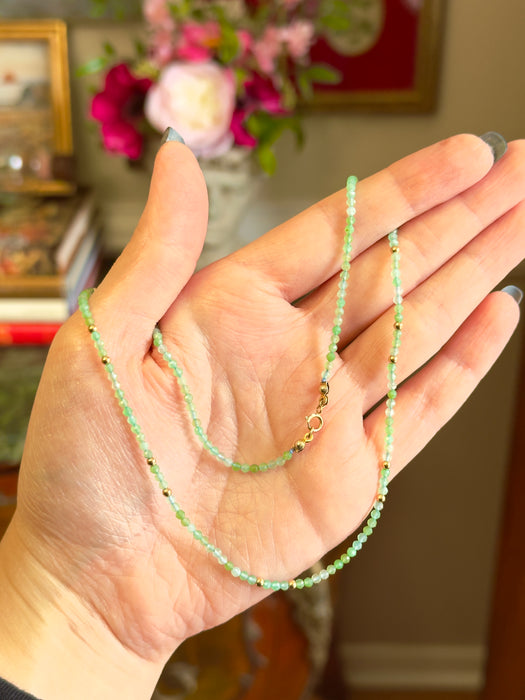 14k Chrysoprase Beaded Strand