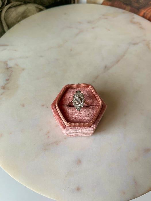 14k WG Diamond Navette Ring