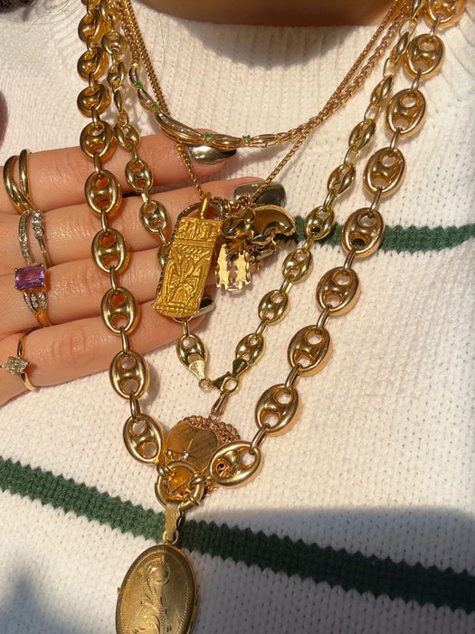 14k Razor Blade Pendant