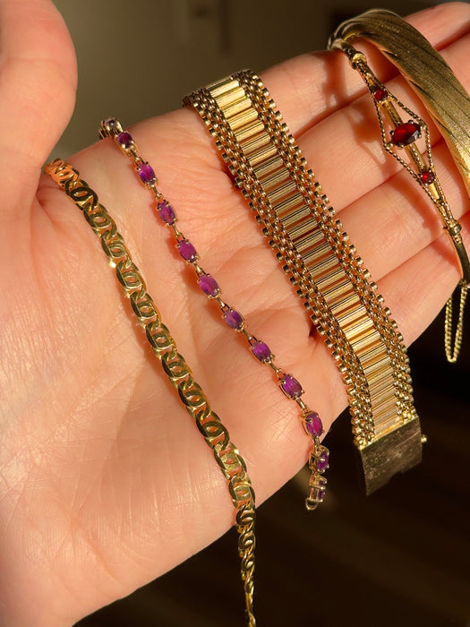 10k Amethyst Bracelet
