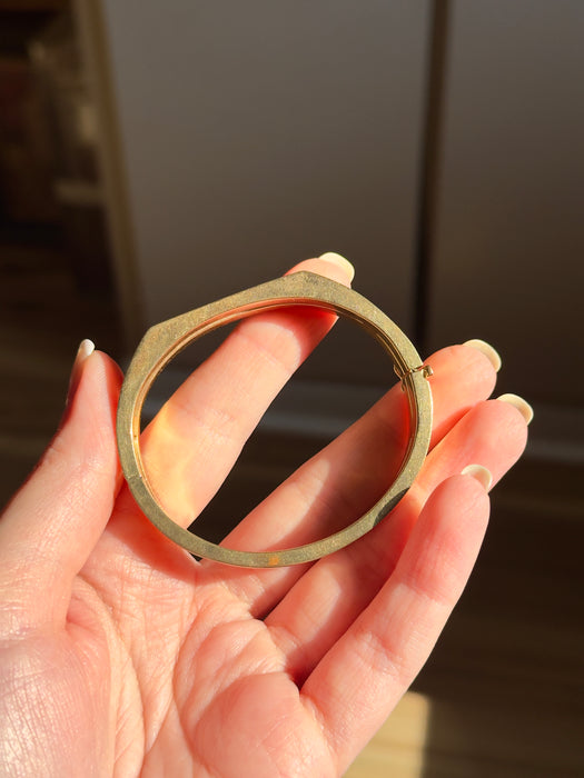 14k Geometric Bangle