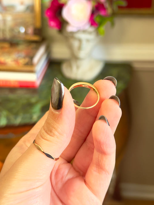 14k Blue Enamel Band