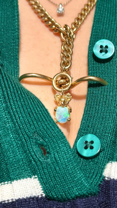 14k Opal Koala Pendant