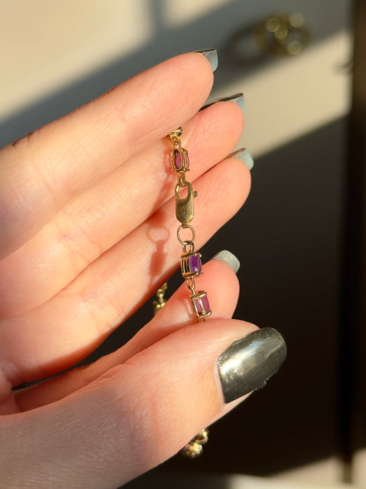10k Amethyst Bracelet