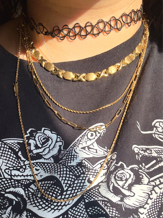 14k XOXO Collar Necklace