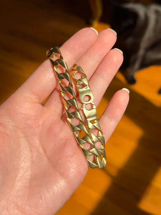 14k Square Curb Bracelet