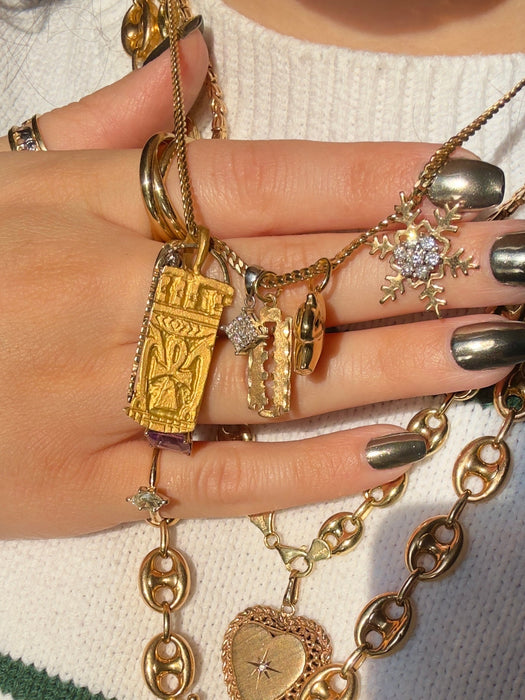 14k Razor Blade Pendant