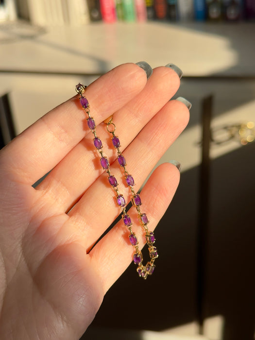 10k Amethyst Bracelet