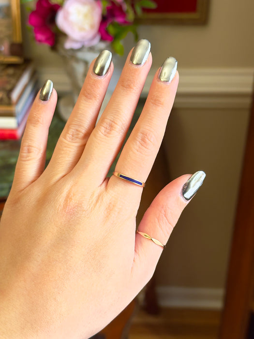 14k Blue Enamel Band