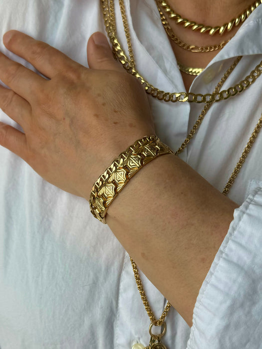 14k Intricate Link Bracelet