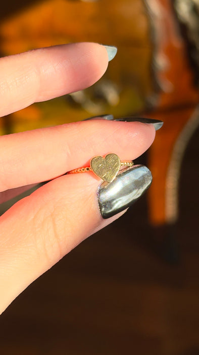 14k Heart Ring