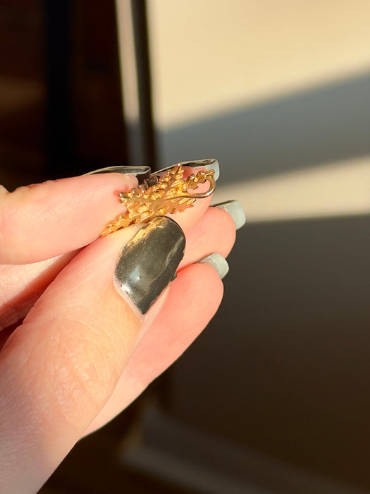 14k Diamond Snowflake Pendant