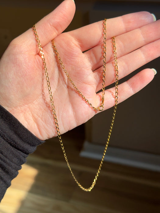 14k Elongated Curb Chain
