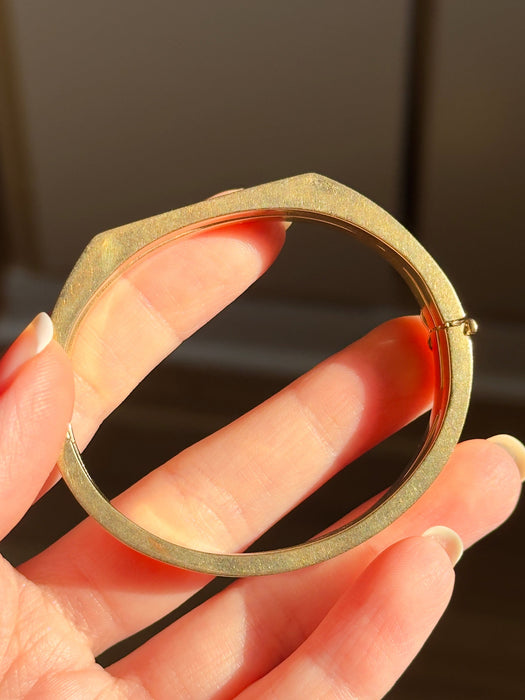14k Geometric Bangle