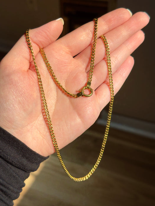 18k Curb Chain with Bolt Clasp