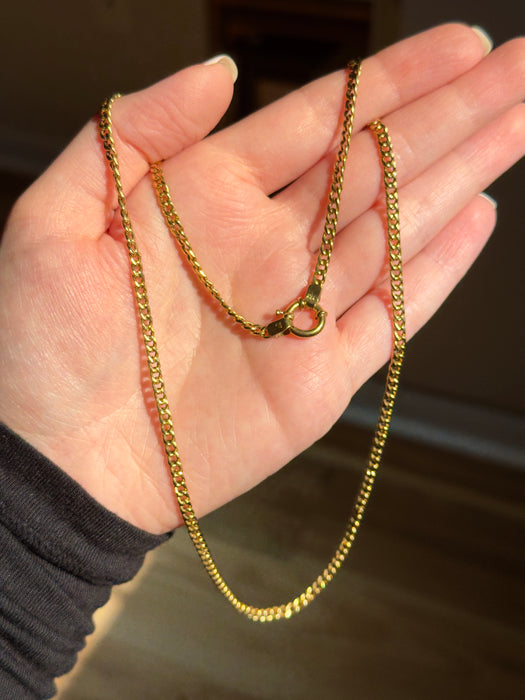 18k Curb Chain with Bolt Clasp