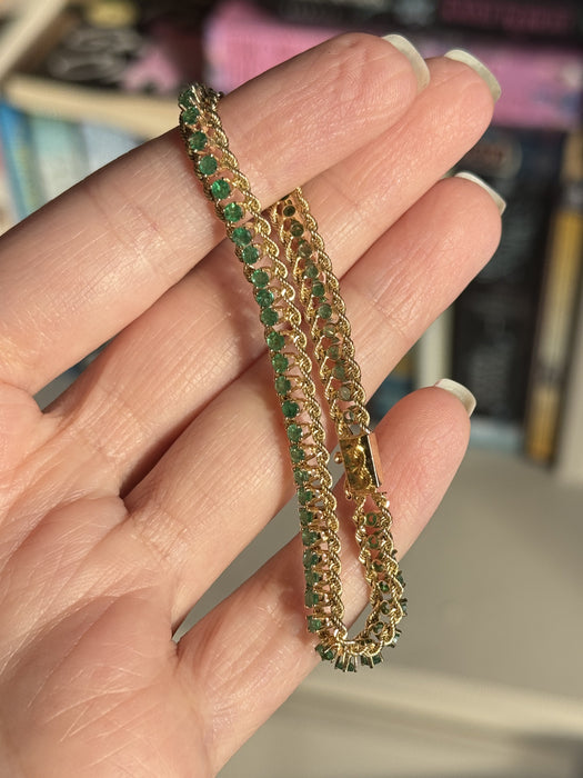 14k Emerald Bracelet