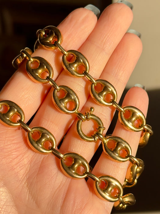 14k Puffy Mariner Chain