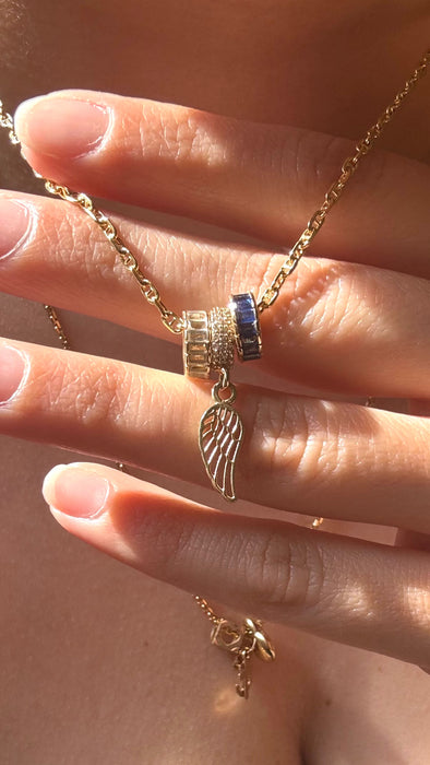 14k CZ Wing Dangle Spacer