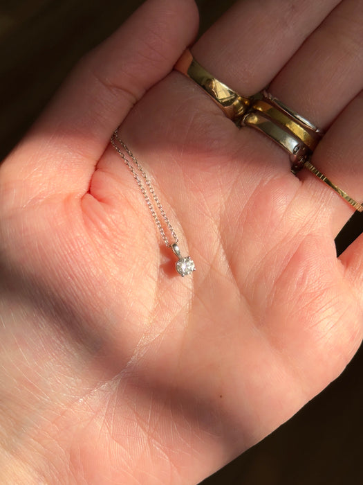 14k WG Diamond Necklace