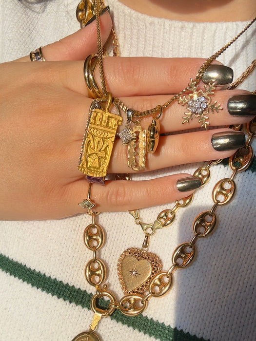 14k Cartouche Pendant