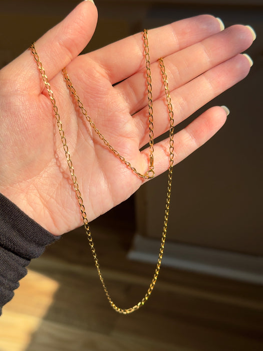 14k Elongated Curb Chain