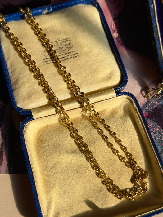 14k Puffy Mariner Necklace