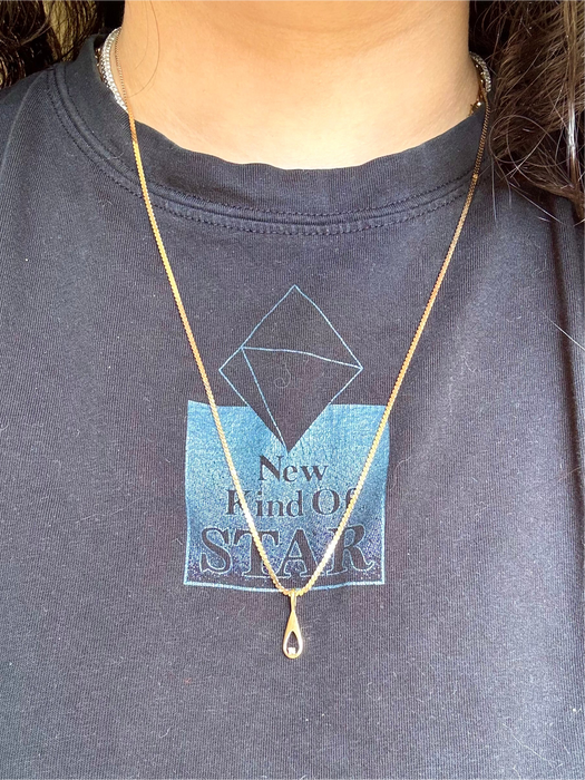 14k Diamond Drop Pendant