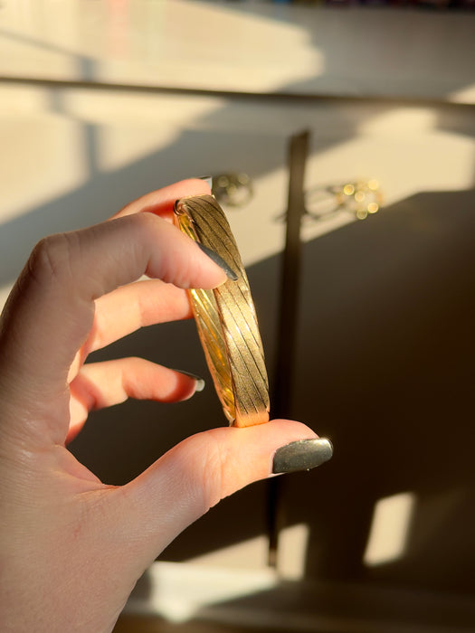 14k Satin Finish Bangle