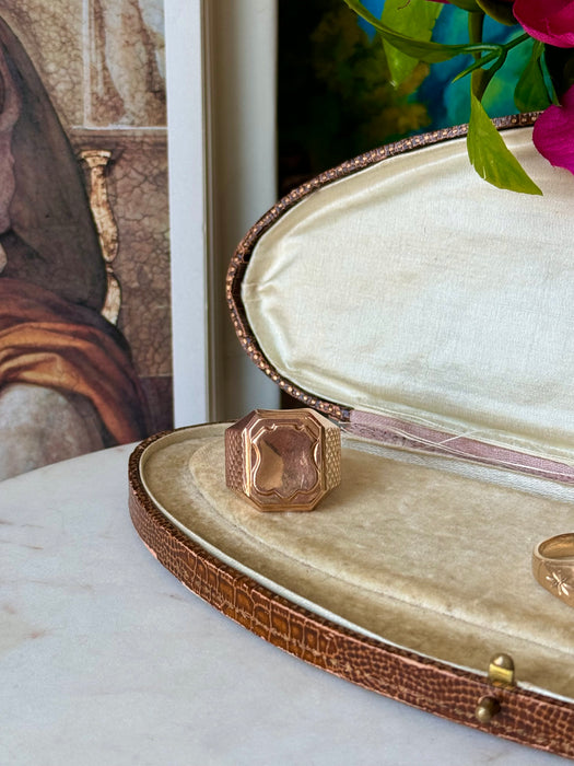 10k Rose Gold Signet Ring