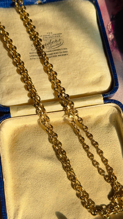 14k Puffy Mariner Necklace