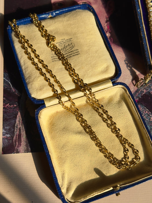 14k Puffy Mariner Necklace
