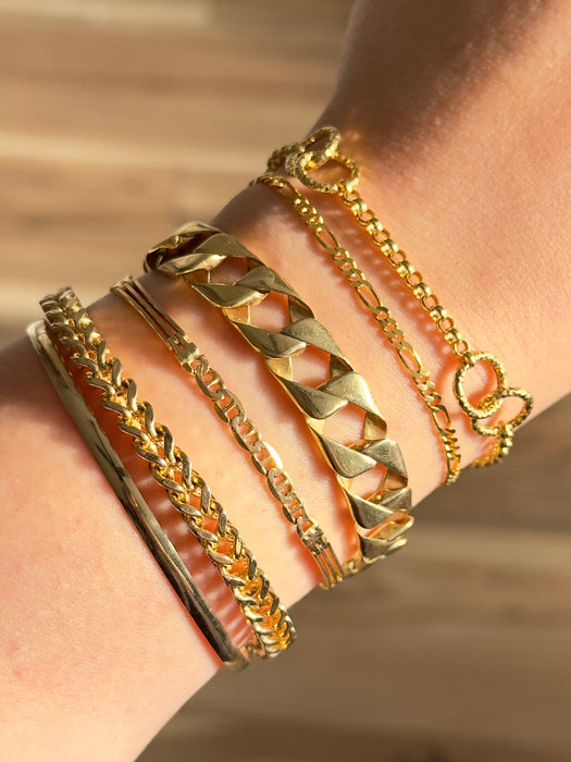 14k Square Curb Bracelet