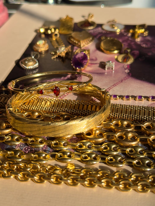 14k Satin Finish Bangle