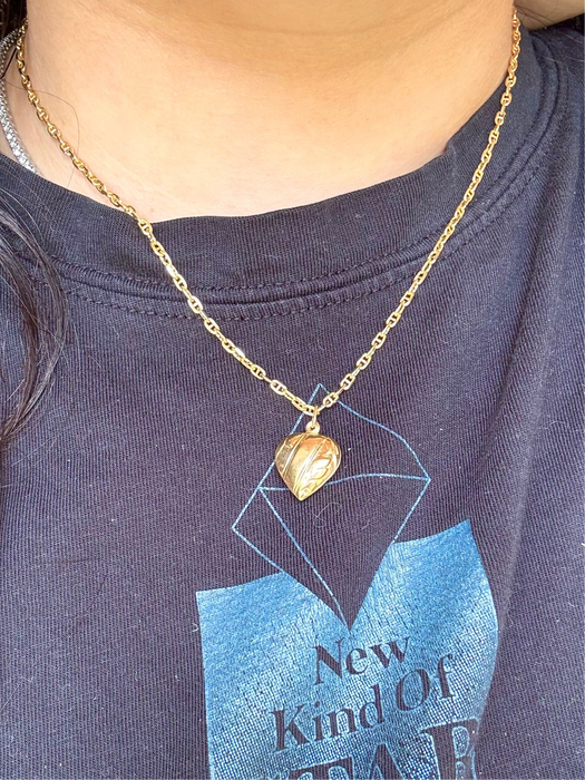 14k Puffy Heart Pendant