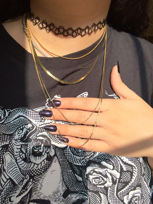 18k Beaded Popcorn Chain