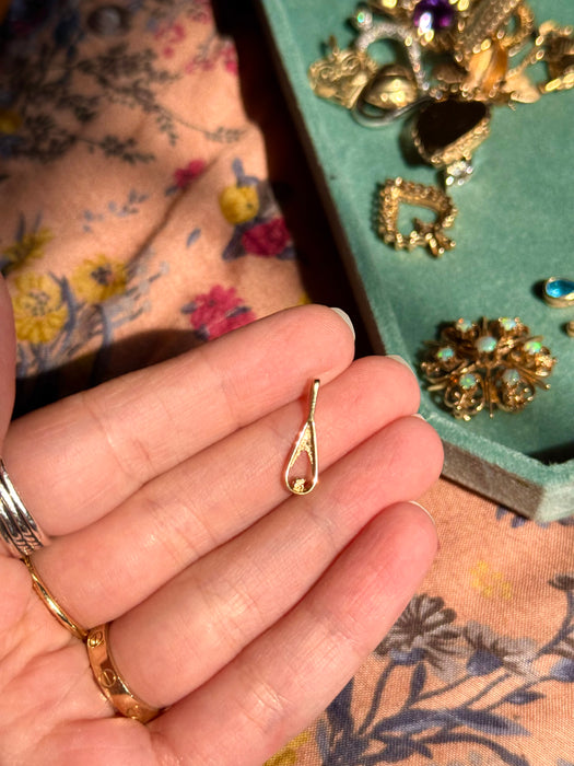 14k Diamond Drop Pendant