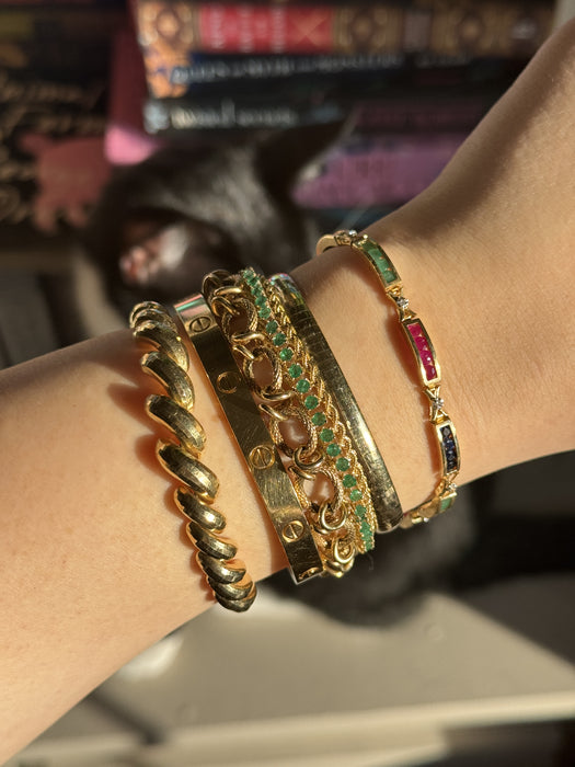 14k Emerald Bracelet