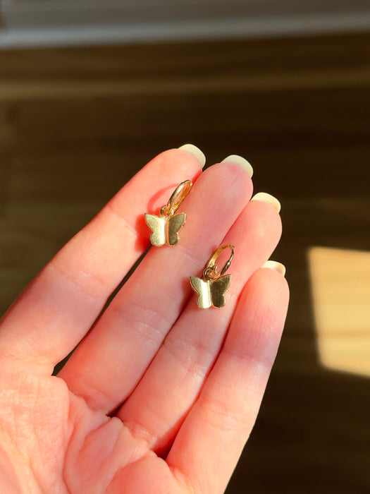 10k Butterfly Earrings