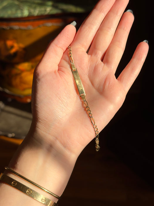 14k ID bracelet