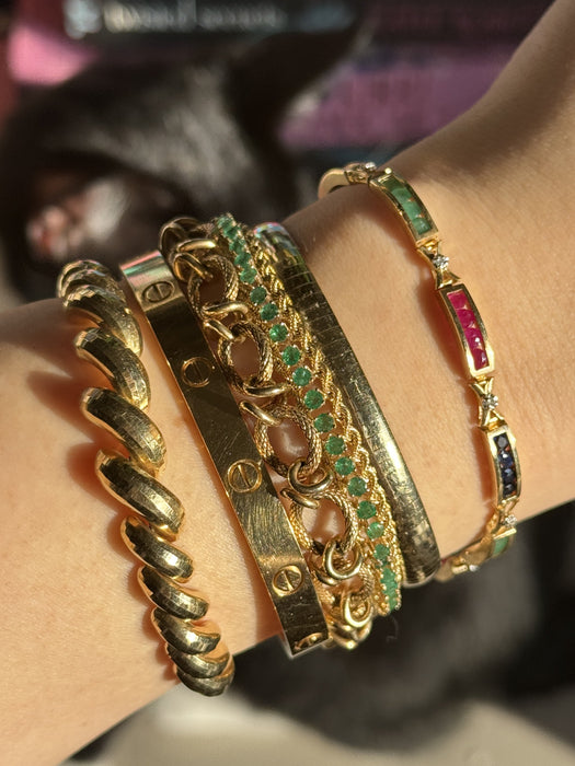 14k Emerald Bracelet