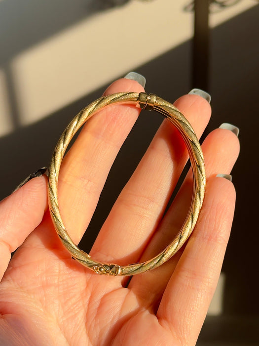 14k Satin Finish Bangle