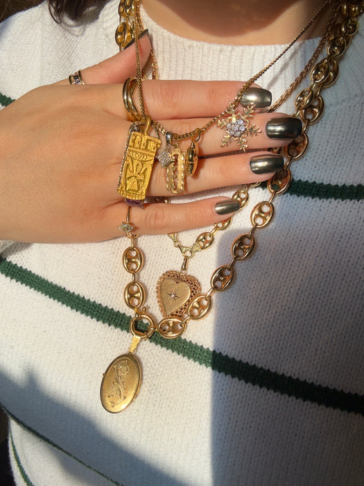 14k Puffy Mariner Chain