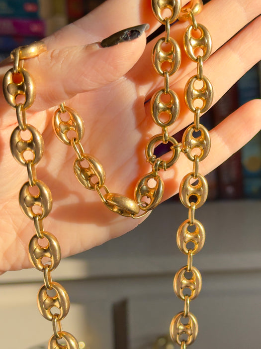 14k Puffy Mariner Chain