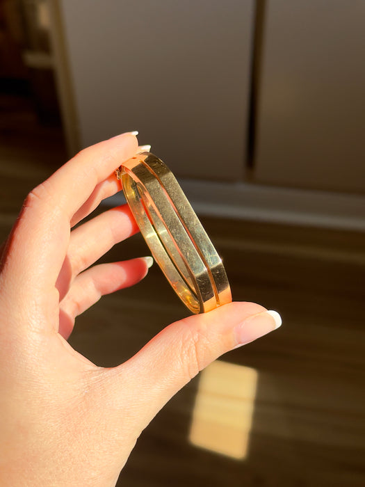 14k Geometric Bangle