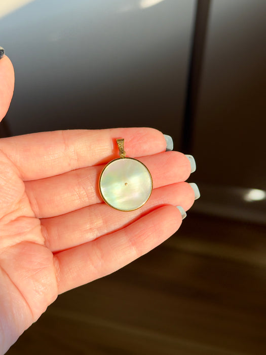 18k MOP Mother Mary Pendant