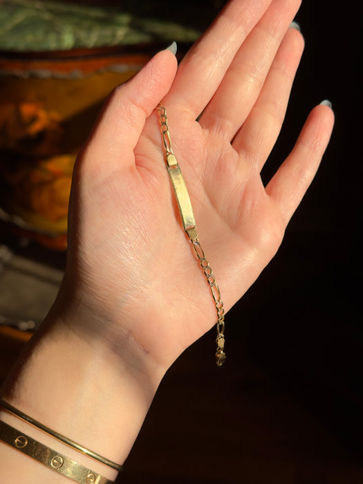 14k ID bracelet