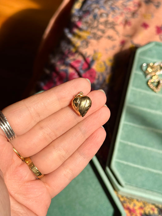 14k Puffy Heart Pendant
